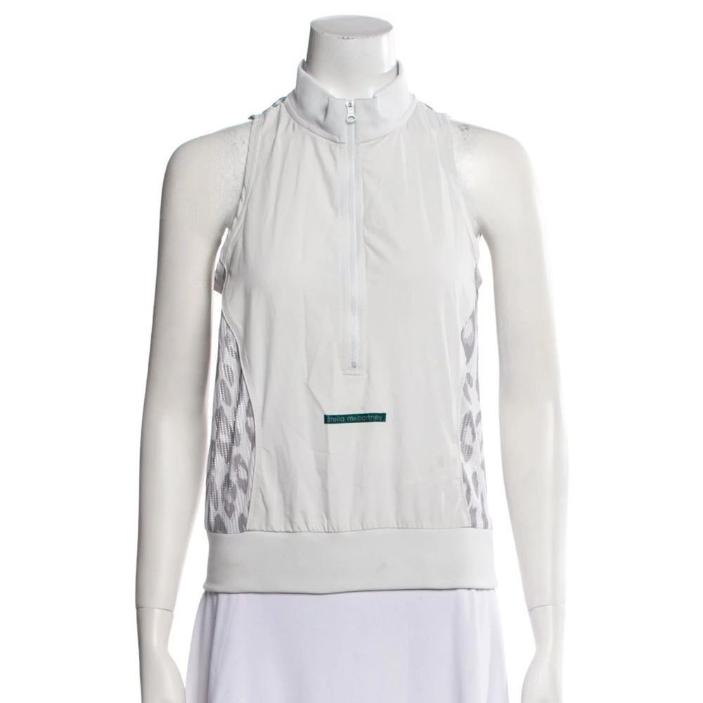 Adidas by Stella McCartney White High-Neck Tank Top